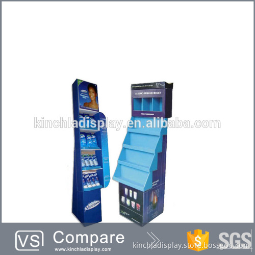 Popular custom printed 4 tier corrugated cardboard display stand